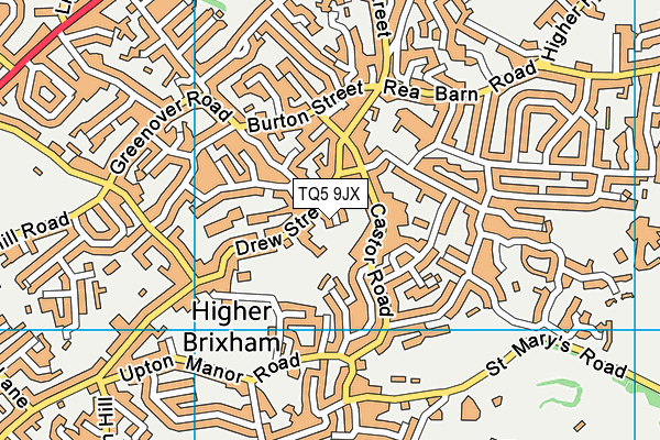 TQ5 9JX map - OS VectorMap District (Ordnance Survey)