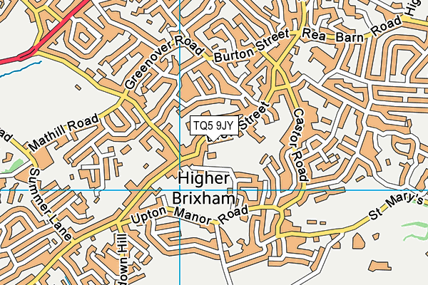 TQ5 9JY map - OS VectorMap District (Ordnance Survey)