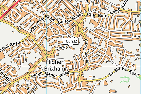 TQ5 9JZ map - OS VectorMap District (Ordnance Survey)