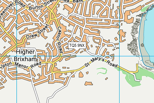 TQ5 9NX map - OS VectorMap District (Ordnance Survey)