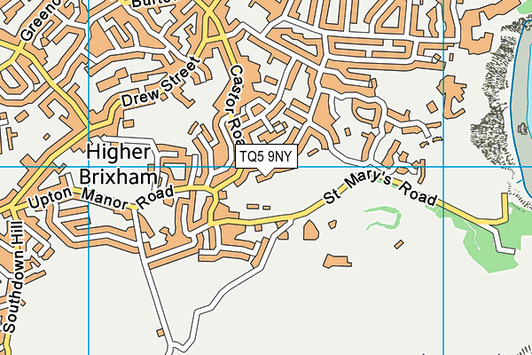 TQ5 9NY map - OS VectorMap District (Ordnance Survey)