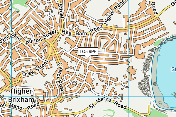 TQ5 9PE map - OS VectorMap District (Ordnance Survey)