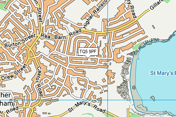 TQ5 9PF map - OS VectorMap District (Ordnance Survey)