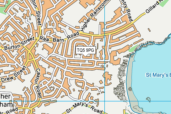 TQ5 9PG map - OS VectorMap District (Ordnance Survey)