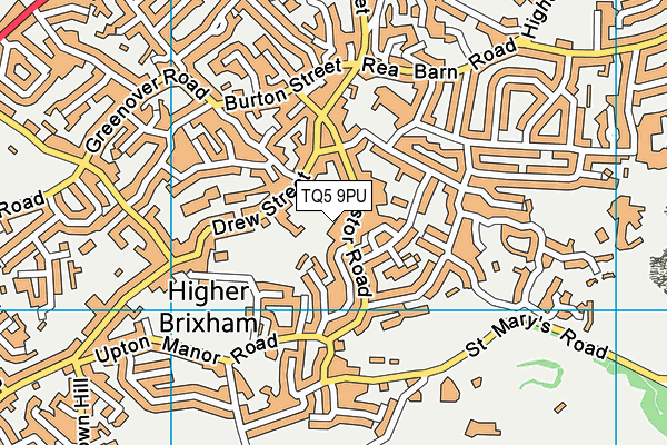 TQ5 9PU map - OS VectorMap District (Ordnance Survey)