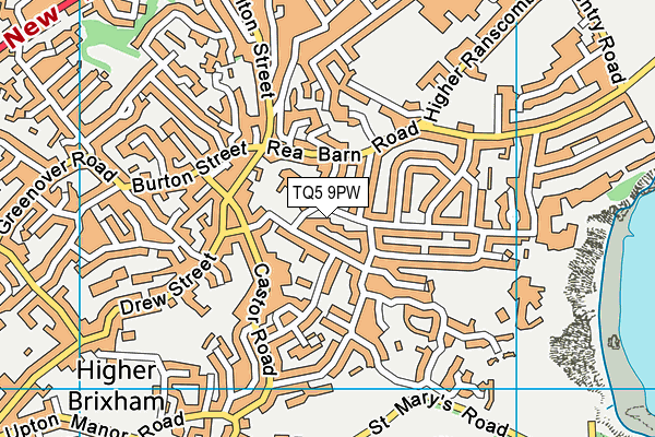 TQ5 9PW map - OS VectorMap District (Ordnance Survey)