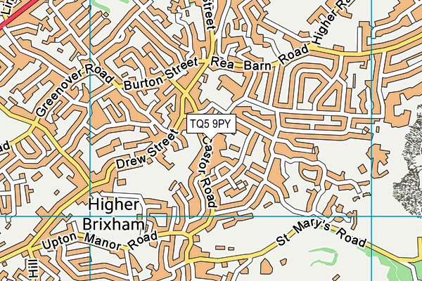 TQ5 9PY map - OS VectorMap District (Ordnance Survey)