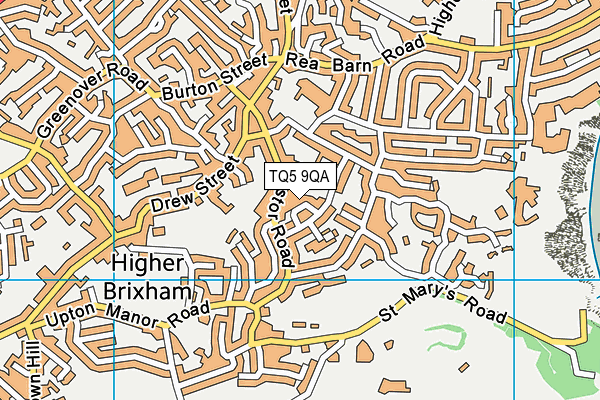 TQ5 9QA map - OS VectorMap District (Ordnance Survey)