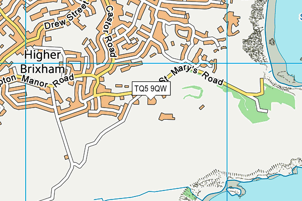 TQ5 9QW map - OS VectorMap District (Ordnance Survey)