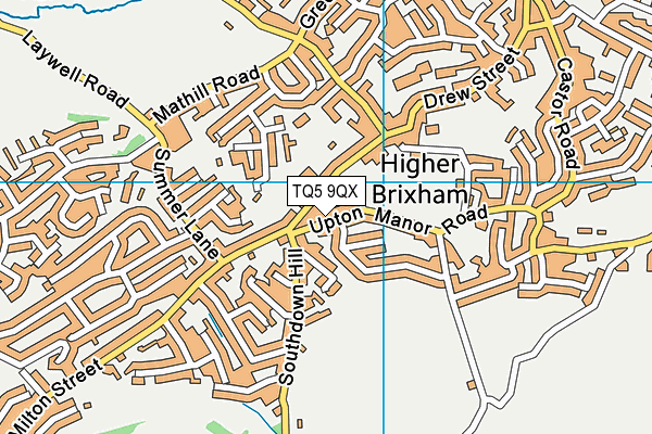 TQ5 9QX map - OS VectorMap District (Ordnance Survey)