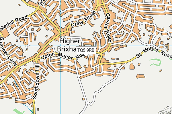 TQ5 9RB map - OS VectorMap District (Ordnance Survey)