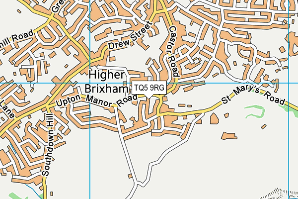 TQ5 9RG map - OS VectorMap District (Ordnance Survey)