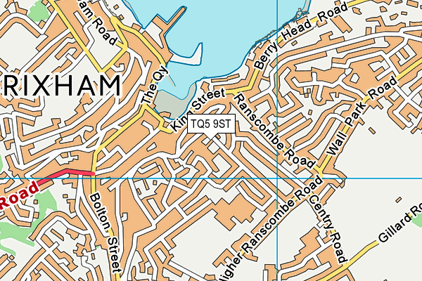 TQ5 9ST map - OS VectorMap District (Ordnance Survey)