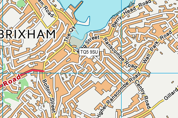 TQ5 9SU map - OS VectorMap District (Ordnance Survey)