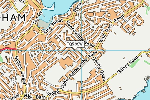 TQ5 9SW map - OS VectorMap District (Ordnance Survey)
