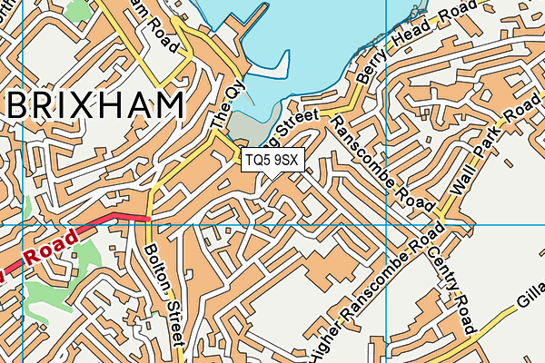 TQ5 9SX map - OS VectorMap District (Ordnance Survey)