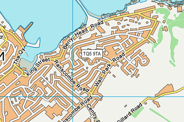 TQ5 9TA map - OS VectorMap District (Ordnance Survey)