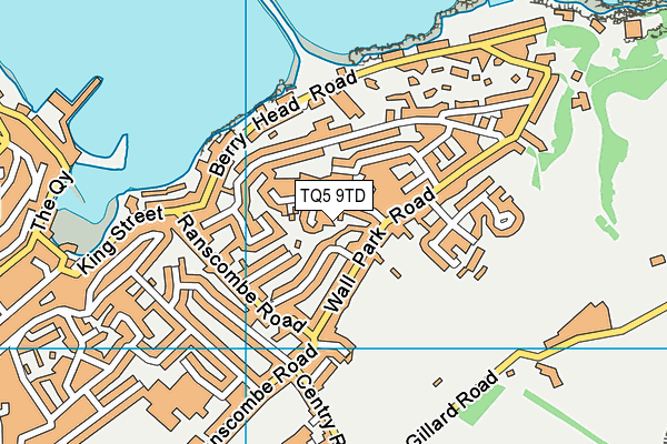 TQ5 9TD map - OS VectorMap District (Ordnance Survey)