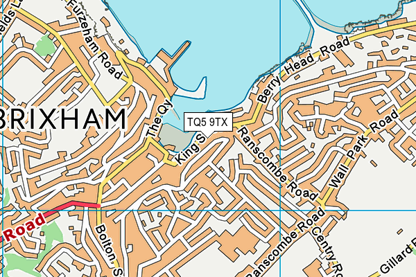TQ5 9TX map - OS VectorMap District (Ordnance Survey)