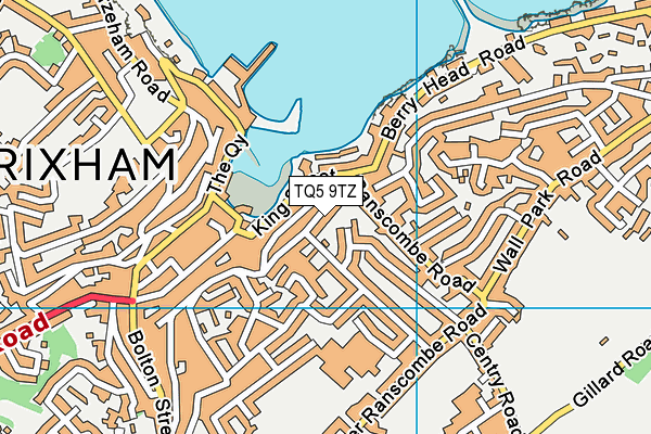 TQ5 9TZ map - OS VectorMap District (Ordnance Survey)
