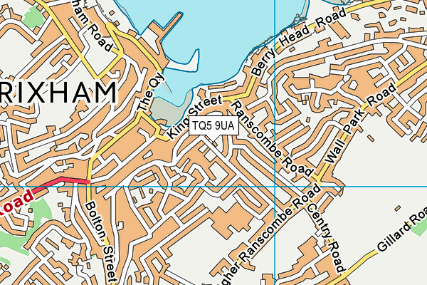 TQ5 9UA map - OS VectorMap District (Ordnance Survey)