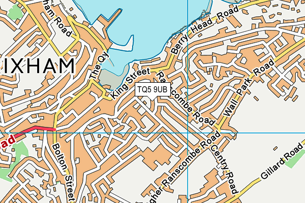 TQ5 9UB map - OS VectorMap District (Ordnance Survey)