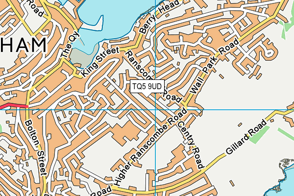 TQ5 9UD map - OS VectorMap District (Ordnance Survey)
