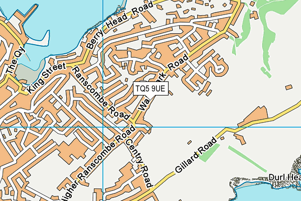 TQ5 9UE map - OS VectorMap District (Ordnance Survey)