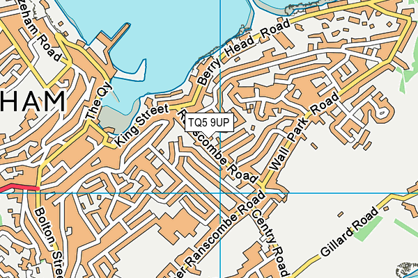 TQ5 9UP map - OS VectorMap District (Ordnance Survey)