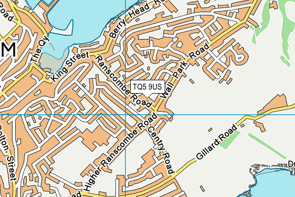TQ5 9US map - OS VectorMap District (Ordnance Survey)