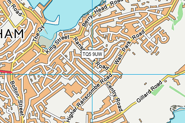 TQ5 9UW map - OS VectorMap District (Ordnance Survey)