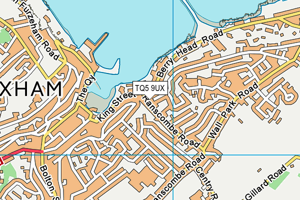 TQ5 9UX map - OS VectorMap District (Ordnance Survey)