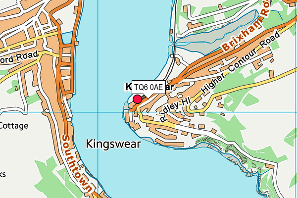 TQ6 0AE map - OS VectorMap District (Ordnance Survey)