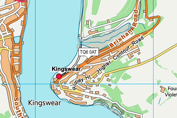 TQ6 0AT map - OS VectorMap District (Ordnance Survey)