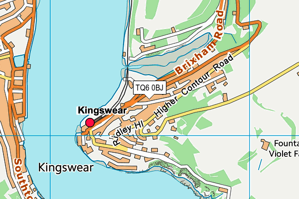 Kingswear Community Primary School map (TQ6 0BJ) - OS VectorMap District (Ordnance Survey)