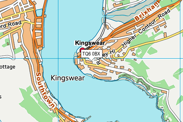 TQ6 0BX map - OS VectorMap District (Ordnance Survey)