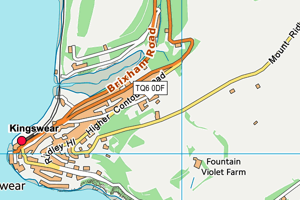 TQ6 0DF map - OS VectorMap District (Ordnance Survey)