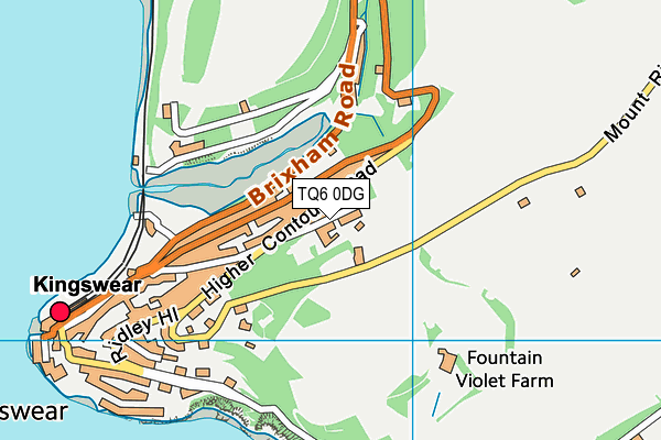 TQ6 0DG map - OS VectorMap District (Ordnance Survey)