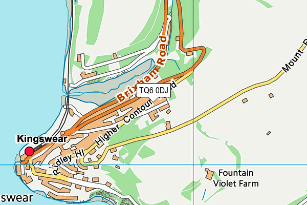 TQ6 0DJ map - OS VectorMap District (Ordnance Survey)