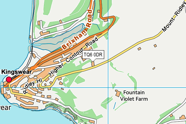 TQ6 0DR map - OS VectorMap District (Ordnance Survey)