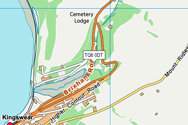 TQ6 0DT map - OS VectorMap District (Ordnance Survey)