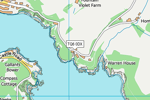 TQ6 0DX map - OS VectorMap District (Ordnance Survey)