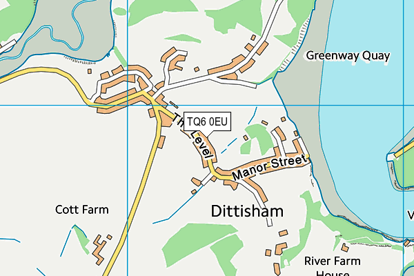 TQ6 0EU map - OS VectorMap District (Ordnance Survey)