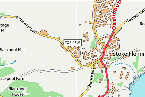 TQ6 0EW map - OS VectorMap District (Ordnance Survey)