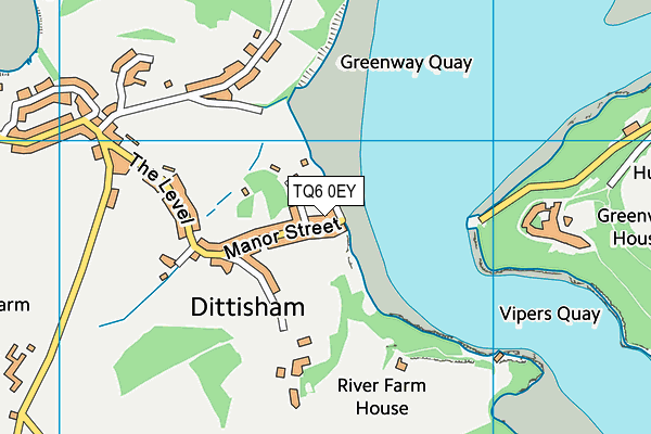 TQ6 0EY map - OS VectorMap District (Ordnance Survey)