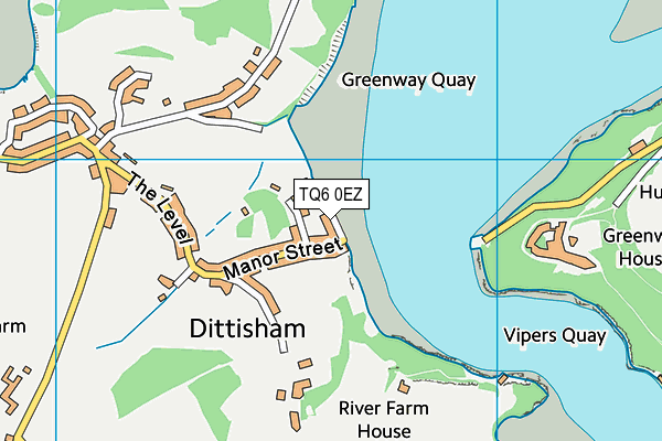 TQ6 0EZ map - OS VectorMap District (Ordnance Survey)