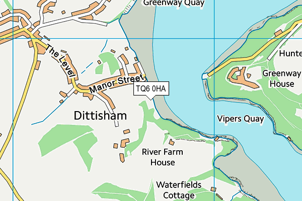 TQ6 0HA map - OS VectorMap District (Ordnance Survey)