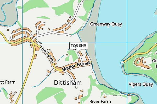 TQ6 0HB map - OS VectorMap District (Ordnance Survey)