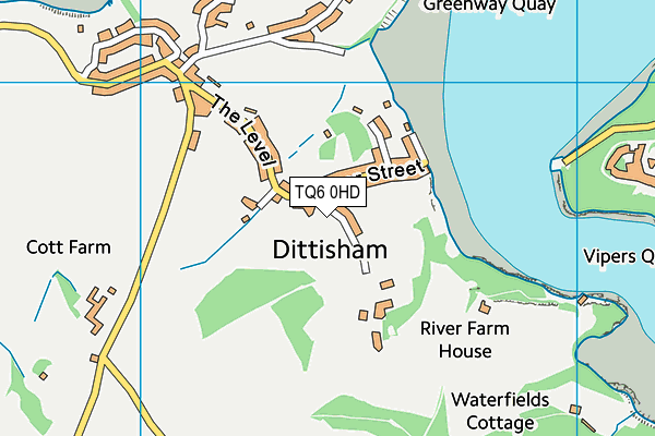 TQ6 0HD map - OS VectorMap District (Ordnance Survey)