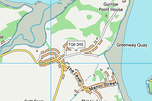 TQ6 0HS map - OS VectorMap District (Ordnance Survey)